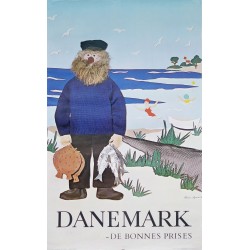 Aff. 62x99cm - Danemark De Bonnes Prises Pêcheur