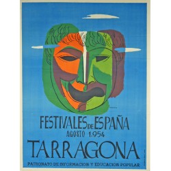 Aff. 63x88cm - Festivales de Espana Tarragona 1954
