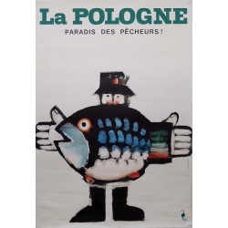 Aff. 68x98cm - Pologne Paradis des Pêcheurs
