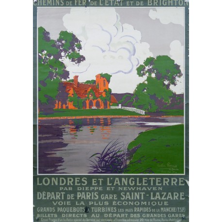 Aff. 72x104cm - Londres et l'Angleterre La Tamise