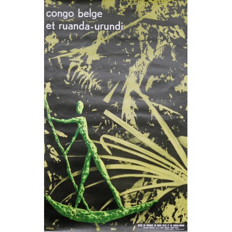 Aff. 62x100cm - Congo Belge et Ruanda Urundi