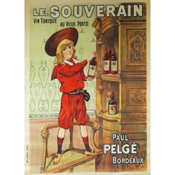 Aff. 100x129cm - Le Souverain Vin Tonic au Vieux Porto Paul Pelger