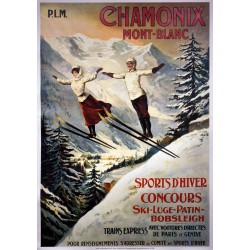 Aff. 100x140cm - Les deux Sauteurs Grand Format Papier Gauffré