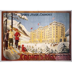 Aff. 140x100cm - Hotel Majestic Grand Format Papier Gauffré