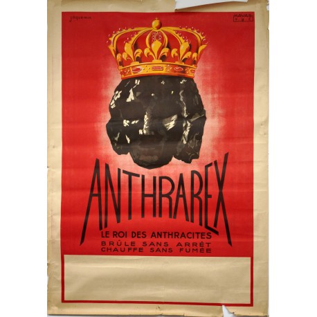 Aff. 86x123cm - Anthrarex Roi des Anthracites