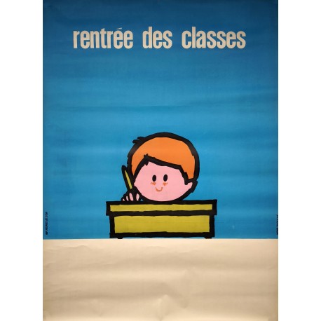 Aff. 115x156cm - Rentrée des Classes (Ecolier) non entoilée