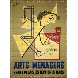 Aff. 114x155cm - 23e Salon Arts Ménagers 1946 non entoilée
