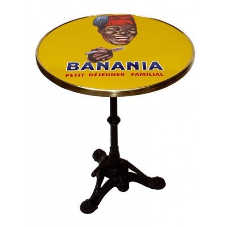 Table de bistrot émaillée - Tête - Banania