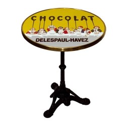 Table de bistrot émaillée - Tablée d'enfants - Chocolat Delespaul-Havez